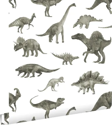 Zdjęcie produktu dla ESTAhome Tapeta dinozaury zielonoszarym 50 x 900 cm