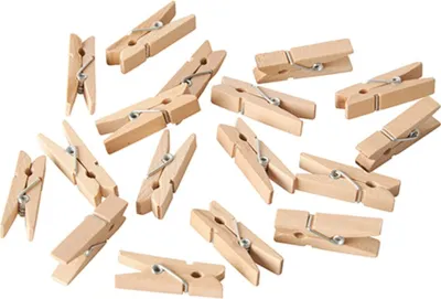 Immagine prodotto di PAPSTAR  86807 PAPSTAR Mini-Klammern, aus Holz, Länge: 35 mm, natur