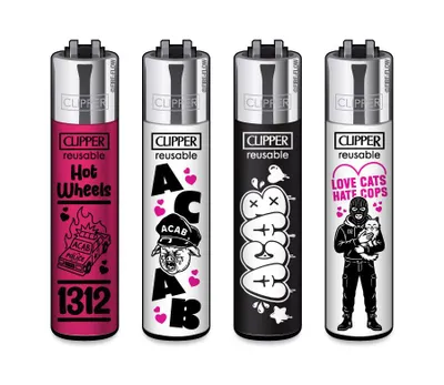 Produktbild von Clipper Feuerzeug 4er Set FFX Still Not Loving Police #4