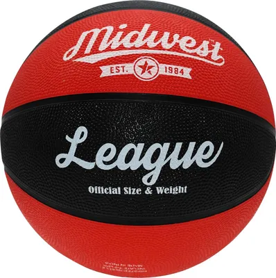 Produktbild von Midwest Basketball Wettkampf Ball schwarz rot Größe 5 Gummi