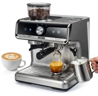 Espressomaschine mit Mühle, 1550 W, 20 Bar, PID, 2,8 l, Edelstahl