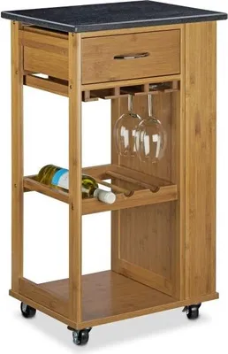 Produktbild von ALFRED L Küchenwagen mit Weinregal