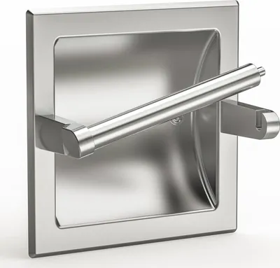 Produktbild von Toilettenpapierhalter zur Wandmontage aus gebürstetem Nickel, schwenkbarer Toilettenpapierhalter, aus Edelstahl SUS304, Toilettenpapierhalter zur Wandmontage mit Halterung