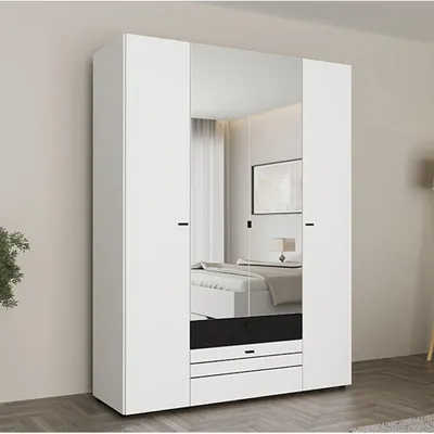 Immagine prodotto di Watamu - Guardaroba Grande, 155x208h cm Bianco Opaco, 6 Ripiani