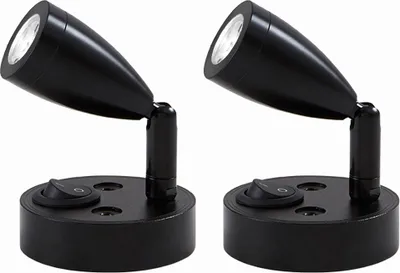 Produktbild von 2 Stück LED Spot Leselampe Einstellbarer Wandleuchte mit Schalter Innenbeleuchtung für Boot Wohnmobil Camper Caravan Van, Kaltweiß
