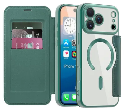 Obrázok produktu pre Techsuit – SmartMag Book Case knižkové puzdro na iPhone 17 Pro – zelené