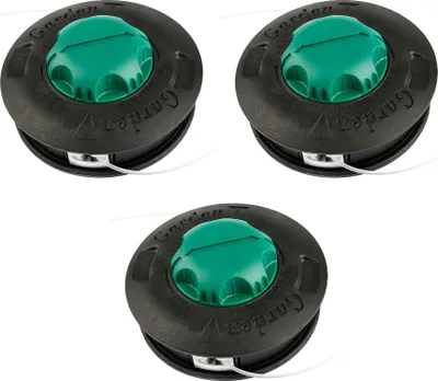 Produktbild von 3x Trade-Shop Ersatz Trimmerkopf Mähkopf Fadenkopf M10x1,25mm Linksgewinde Ersatz für Efco 63109001 63129007 / Motorsense Freischneider Rasentrimmer