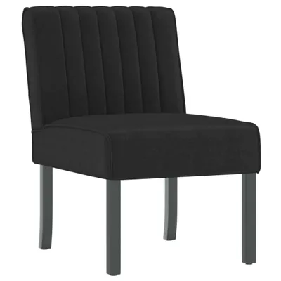 Image de vidaXL Chaise rembourrée noir velours