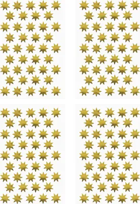 Produktbild von Oblique Unique 164 Sterne Sticker Stern Aufkleber für Weihnachten Weihnachtsdeko Geschenkdeko Basteln Glänzend - gold