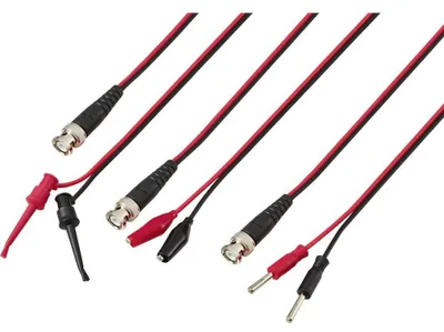 Produktbild von VOLTCRAFT BNC-Messleitungs-Set 0.80 m Schwarz, Rot