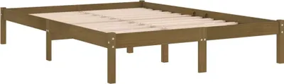 Produktbild von "Winter Sale" Klassische Betten - Braun Massivholzbett - Doppelbett Honigbraun Kiefer 200x200cm DE6412093