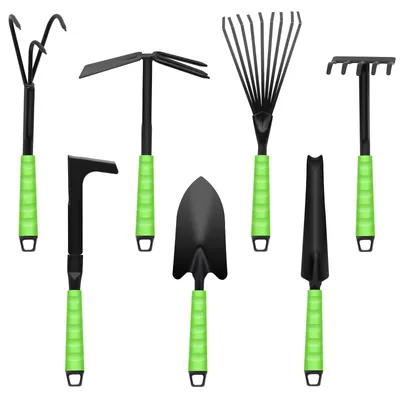 Immagine prodotto di Set di attrezzi da giardino, 7 pezzi - Set completo di utensili per il giardinaggio