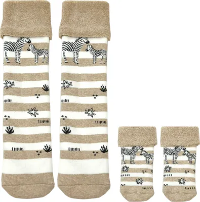 Produktbild von Zebra Socken Cucamelon Kuschelsocken für Mama und Baby in 38-40 und für