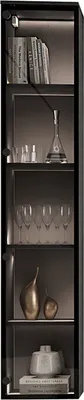 Produktbild von Hängevitrine Vitrine Vitrinenschrank FIVO 03 schwarz 35x180x30cm