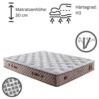 Produktbild von Bambi Bamboo Sleep Matratze 140x200  Taschenfederkern Höhe 29 cm