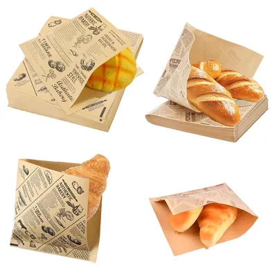 Produktbild von 100 Blatt Backpapier, Zeitungsoptik, 15 x 15 cm Burgerpapier, Kraftpapier, fettdichtes Brotpapier, 2 Designvarianten – für Sandwiches, Pommes oder Hamburger