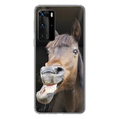 Produktbild von MuchoWow® Handyhülle Schutzhülle Hülle für Huawei P40 Pro Pferd - Lustig - Stall - Kinder - Jungen - Mädchen - Kinder Silikon Softcase Handy Hülle - Schutz