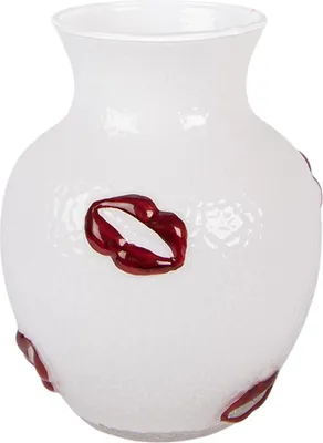 Produktbild von Clayre & Eef Vase Ø 13x16 cm Weiß Glas
