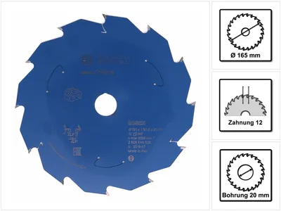 Zdjęcie produktu dla Tarcza pilarska do pilarek akumulatorowych Expert for Wood, 165 x 1,5/1 x 20, 12 zębów