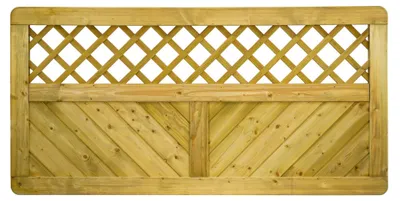Produktbild von Ligna Gard Sichtschutzzaun Bern Pro gerade mit Rankgitter 180x90 cm Holzzaun Fichte Kesseldruckimprägniert stabiler Rahmen 44x88 mm sehr stabil