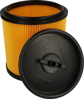 Produktbild von vhbw Faltenfilter kompatibel mit Parkside (Lidl) PNTS 1500 C4, 1500 B3, 1500 B2, 1500 A1, 1400 F2, 1400 E2 Staubsauger - Patronenfilter Gelb Schwarz