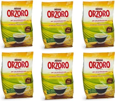 Produktbild von 6x Nestlé Orzoro Orzo Tostato Solubile Lösliche Geröstete Gerste Beutel mit 200g