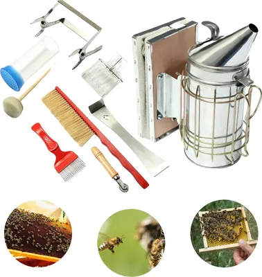 Produktbild von Bienenstockraucher, Edelstahl-Imkerkit, Effizienzwerkzeuge, Silber