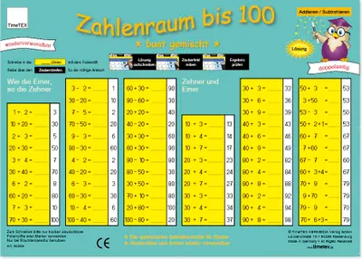 Produktbild von TimeTEX Zaubertafel "Mathematik" Zahlenraum bis 100
