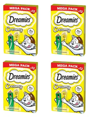Produktbild von Dreamies Creamy 48x10g Cremige Katzenleckerlis mit Käse und Katzenminze
