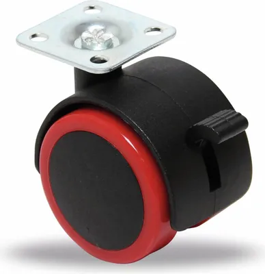 Zdjęcie produktu dla BGS technic Double Castor Wheel with Brake, 106 mm