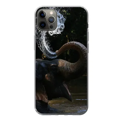 Produktbild von MuchoWow® Handyhülle Schutzhülle Hülle für iPhone 13 Pro Max Elefant - Wasser - Rüssel - Tiere - Natur Silikon Softcase Handy Hülle - Mobiltelefon