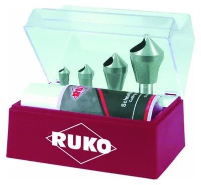 Produktbild von Ruko Querlochsenker 90Grad Durchmesser 2 / 5-15 / 20 HSS-Co Kunststoffkassette - 102310E