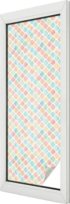 Obrázok produktu pre Vitrážová fólia na okno - 146x50 cm - vitrážový vzor - nepriehľadná dekoratívna fólia na ochranu súkromia - samolepiaca, UV ochrana - farebné akvarely