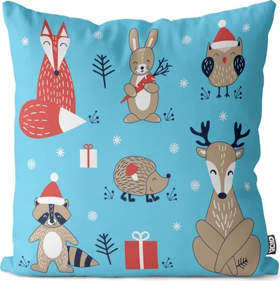 Produktbild von VOID Weihnachten Tiere Kinder Kissenbezug Kissenhülle Sofakissen Kissen Deko Outdoor-Kissen Dekokissen