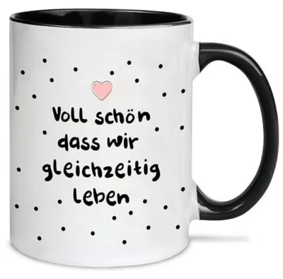 Image de Tasse à café avec l'inscription "C'est tellement bien que nous vivions à la même époque", 330 ml, en céramique. Idée cadeau