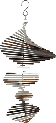 Produktbild von 3D Windspiel aus Edelstahl Hängen Höhe 28 cm Breite 19 cm
