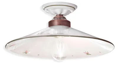 Obrázek produktu pro Klasické stropní svítidlo Asti Iron and Ceramic Black Shaded Copper 1 Light E27