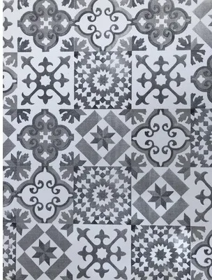 Produktbild von Bodenschutzmatte Vintage Floor Tile Antique grau 40x65 cm