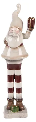 Obrázok produktu pre Clayre & Eef Vianočná dekorácia figúrka Otec Vianoc 9x8x30 cm Béžová keramika