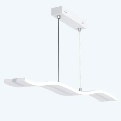 Immagine prodotto di doporro Lampadario a Sospensione 36W, 97 cm, Metallo Base, Lunghezza Filo 150 cm, Altezza regolabile, Lampada da Soffitto a Sospensione per Camera da Letto e Soggiorno, Bianco, Alivetta