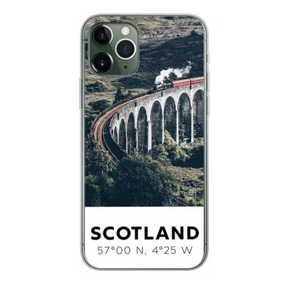 Produktbild von MuchoWow® Handyhülle Schutzhülle Hülle für iPhone 11 Pro Schottland - Zug - Sommer - Eisenbahn Silikon Softcase Handy Hülle - Handy