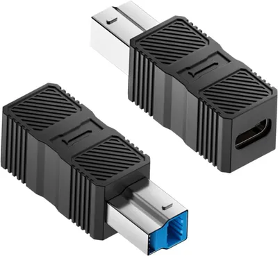 Productafbeelding van USB naar B Adapter - Connector Converter - Data Overzetten - USB 3.0 Technologie - 13.61 g - Zwart