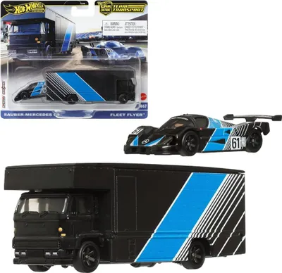 Produktbild von Sauber-Mercedes C9 + Fleet Flyer | Hot Wheels Team Transport Fahrzeuge
