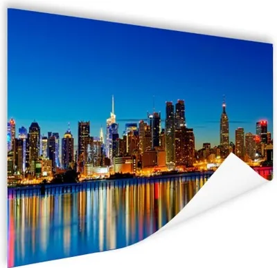 Produktbild von MuchoWow® Poster Die Skyline von New York bei Nacht 180x120 cm - Fotoplakat