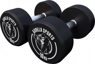 Produktbild von Gorilla Sports 100278-00008-0109, Kurzhantel mit festem Gewicht, Eisenguss, 20 kg, 2 Stück(e)