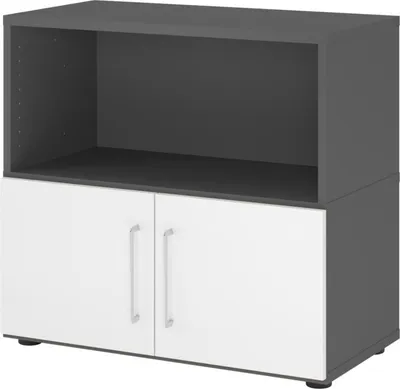 Produktbild von Hammerbacher Regal FlexWall Türen 2OH graphit/weiß
