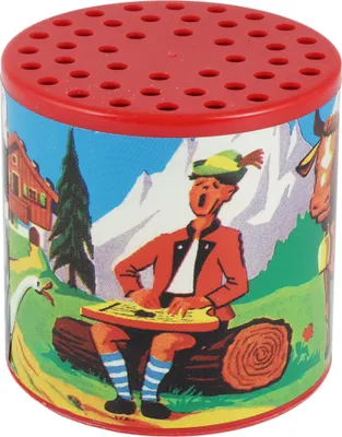 Produktbild von Tierstimmen Geräuschdose Kuh Alpenlandschaft Muh Dose rot