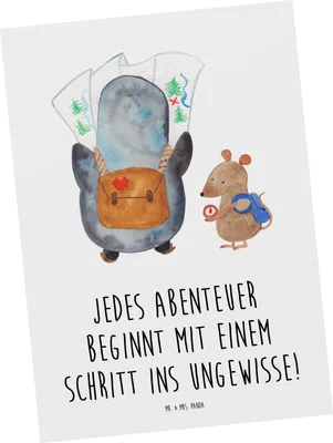 Produktbild von Mr. & Mrs. Panda Postkarte Ungewissheit akzeptieren - Weiß - Geschenk, Ansichtskarte, Fotokarte, Zuversicht, Veränderungen, Postkarten, Inspiration, Vertrauem, Trost