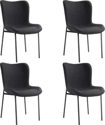 Produktbild von tectake® Polsterstuhl Tessa ergonomische Form mit hoher Rückenlehne 54 x 62 x 90 cm