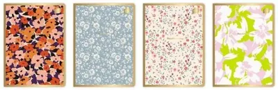 Produktbild von Notizbuch A5/60 Seiten, kariert, Metallic Floral (10 Stück) – INTERDRUK